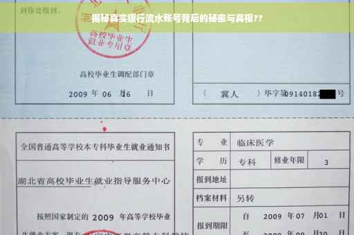 揭秘真实银行流水账号背后的秘密与真相??