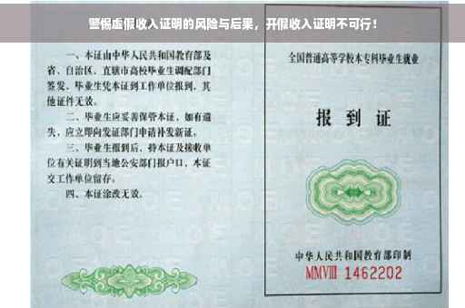 警惕虚假收入证明的风险与后果，开假收入证明不可行！