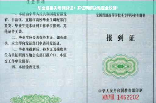 毕业证丢失考导游证？开证明解决难题全攻略！
