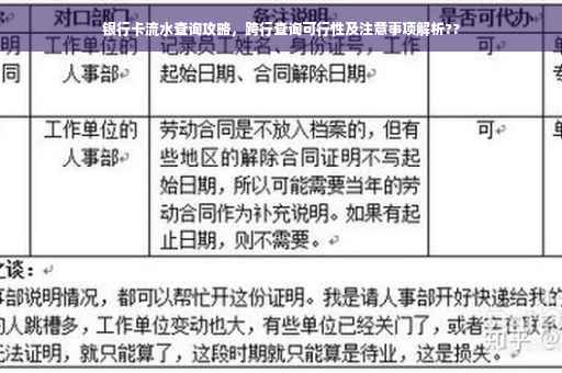 银行卡流水查询攻略，跨行查询可行性及注意事项解析??