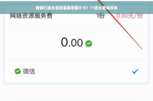 查银行流水是否需要带银行卡？??流水查询须知