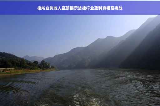 律所业务收入证明揭示法律行业盈利真相及挑战