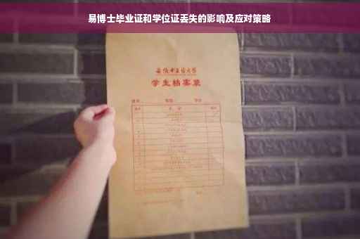易博士毕业证和学位证丢失的影响及应对策略
