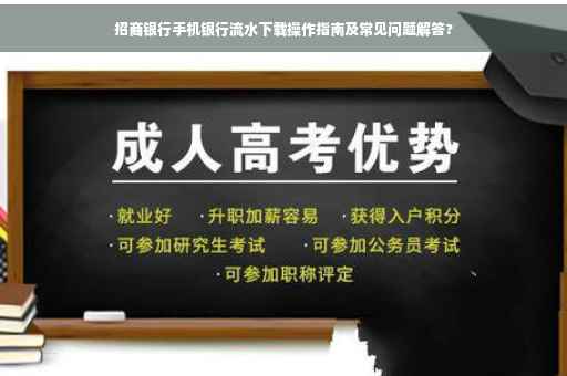 招商银行手机银行流水下载操作指南及常见问题解答?
