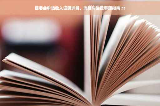 居委会申请收入证明详解，流程与注意事项指南 ??