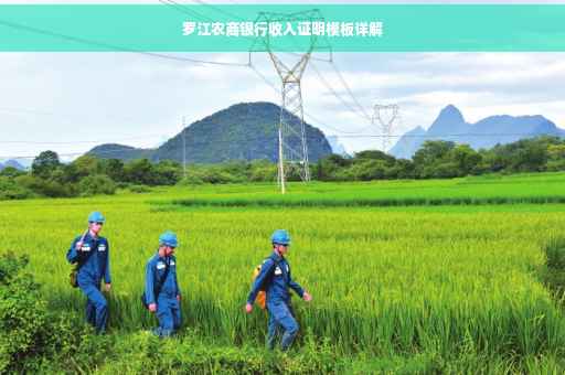罗江农商银行收入证明模板详解