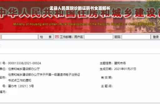 盂县人民医院诊断证明书全面解析