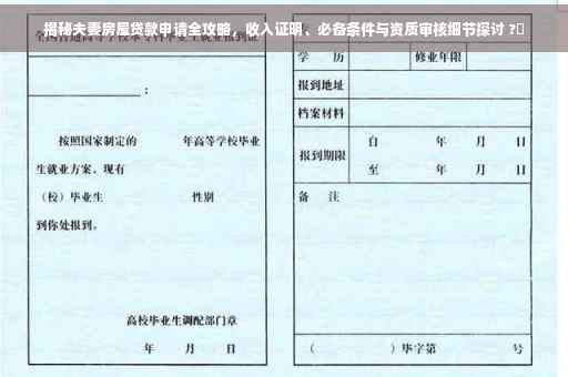 揭秘夫妻房屋贷款申请全攻略，收入证明、必备条件与资质审核细节探讨 ?✨