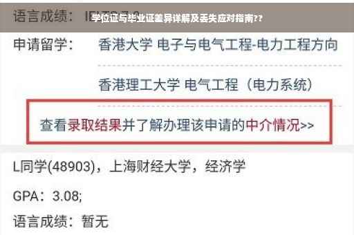 学位证与毕业证差异详解及丢失应对指南??