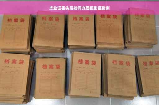 毕业证丢失后如何办理报到证指南