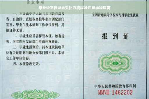 毕业证学位证丢失补办流程及注意事项指南