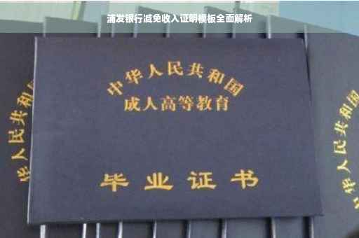 浦发银行减免收入证明模板全面解析