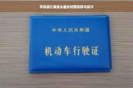 手机银行查流水最长时限回顾与探讨