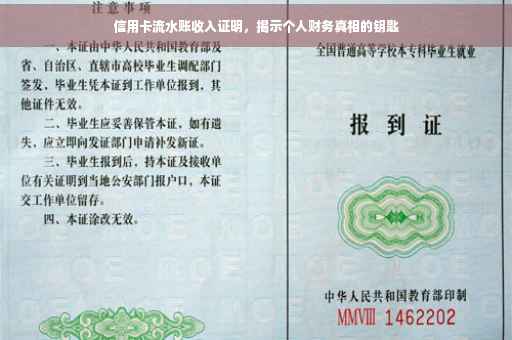 信用卡流水账收入证明，揭示个人财务真相的钥匙