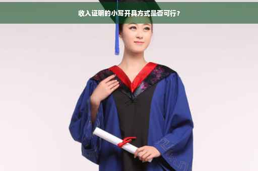 收入证明的小写开具方式是否可行？