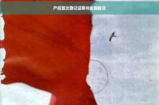 产权首次登记证明书全面解读