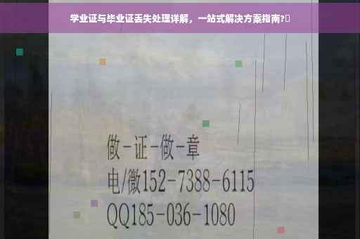 学业证与毕业证丢失处理详解，一站式解决方案指南?✨