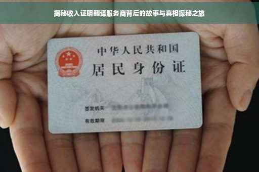 揭秘收入证明翻译服务商背后的故事与真相探秘之旅