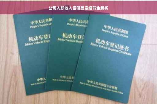 公司入职收入证明盖章细节全解析