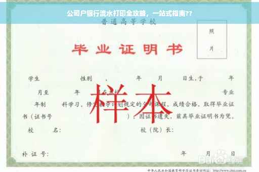 公司户银行流水打印全攻略，一站式指南??