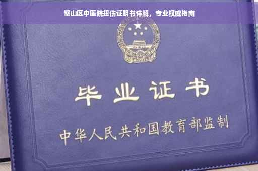 璧山区中医院扭伤证明书详解，专业权威指南