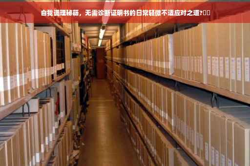 自我调理秘籍，无需诊断证明书的日常轻微不适应对之道?⚡️