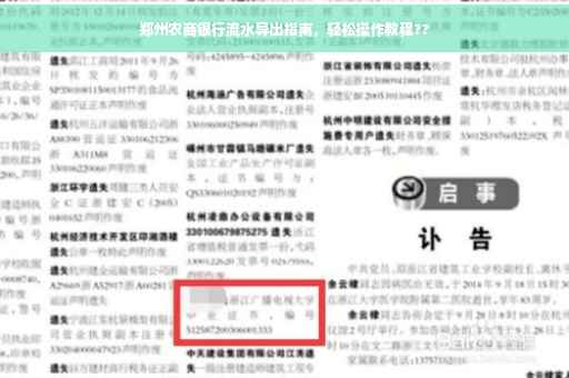 郑州农商银行流水导出指南，轻松操作教程??