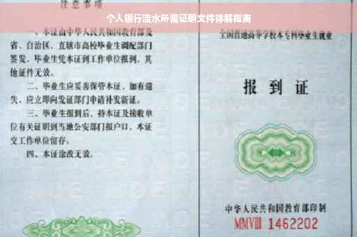个人银行流水所需证明文件详解指南