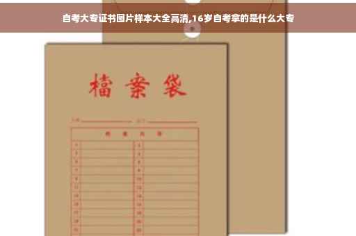 自考大专证书图片样本大全高清,16岁自考拿的是什么大专