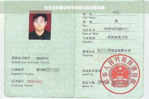 支付宝诊断证明书获取位置详解指南