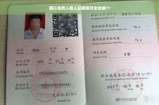 银行自然人收入证明撰写全攻略??