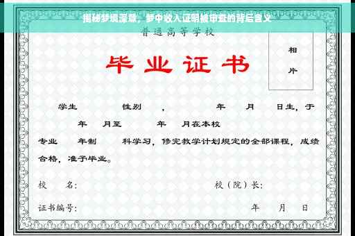 揭秘梦境深意，梦中收入证明被审查的背后含义