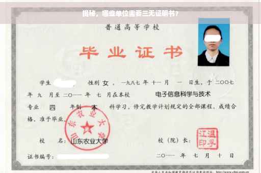 揭秘，哪些单位需要三无证明书？