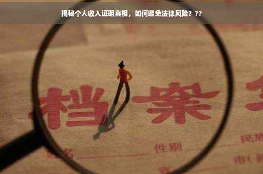 揭秘个人收入证明真相，如何避免法律风险？??
