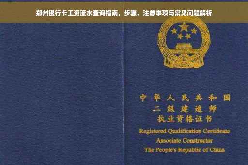 郑州银行卡工资流水查询指南，步骤、注意事项与常见问题解析
