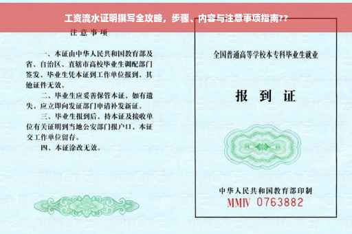 工资流水证明撰写全攻略，步骤、内容与注意事项指南??