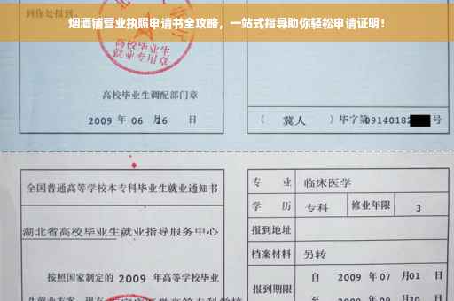 烟酒铺营业执照申请书全攻略，一站式指导助你轻松申请证明！