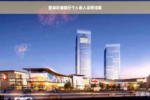 费县农商银行个人收入证明详解