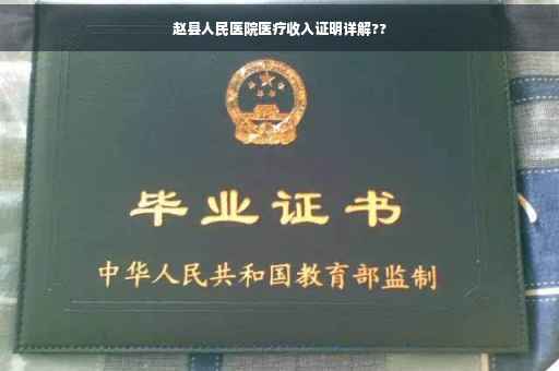 赵县人民医院医疗收入证明详解??