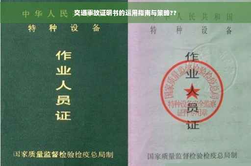 交通事故证明书的运用指南与策略??