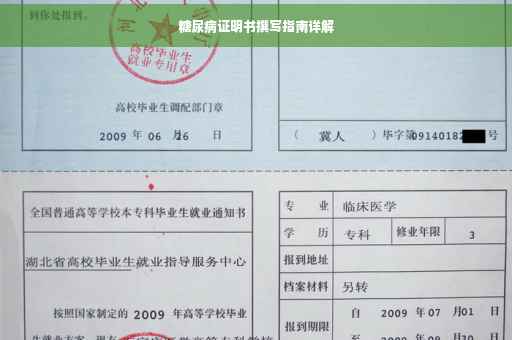 糖尿病证明书撰写指南详解