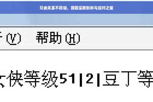 兄弟关系不和谐，原因深度剖析与应对之策
