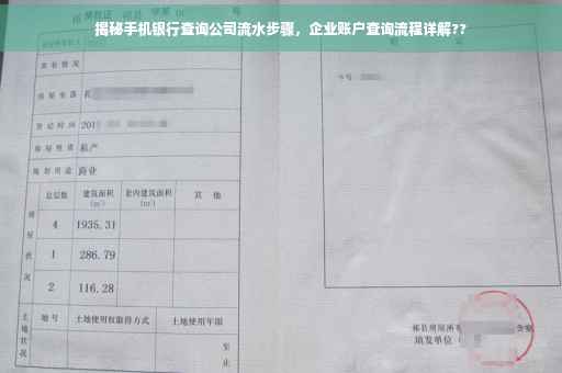 揭秘手机银行查询公司流水步骤，企业账户查询流程详解??
