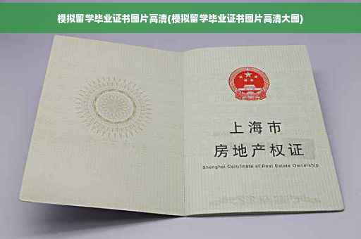 模拟留学毕业证书图片高清(模拟留学毕业证书图片高清大图)