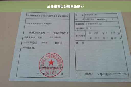 毕业证丢失处理全攻略??