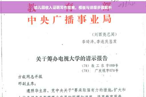 幼儿园收入证明写作指南，模板与详细步骤解析