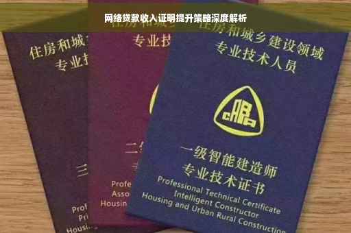 网络贷款收入证明提升策略深度解析