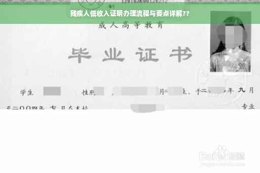 残疾人低收入证明办理流程与要点详解??