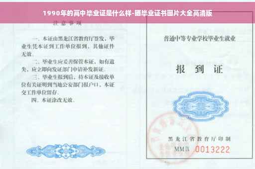 1990年的高中毕业证是什么样-晒毕业证书图片大全高清版