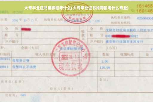 大专学业证书推荐报考什么(大专学业证书推荐报考什么专业)